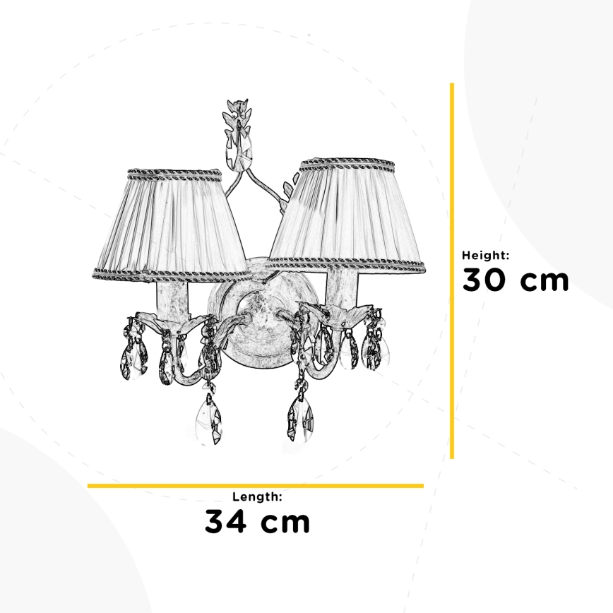 ONLI - Aplique KAREN 2xE14/6W/230V bronce
