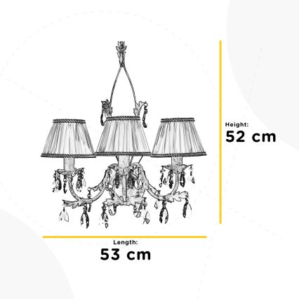 ONLI - Aplique KAREN 3xE14/6W/230V bronce