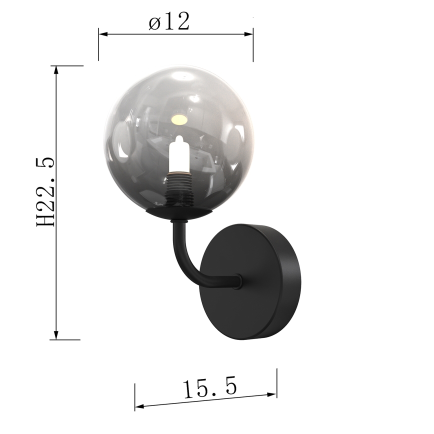 ONLI - Aplique PALOMA 1xG9/10W/230V negro/ahumado