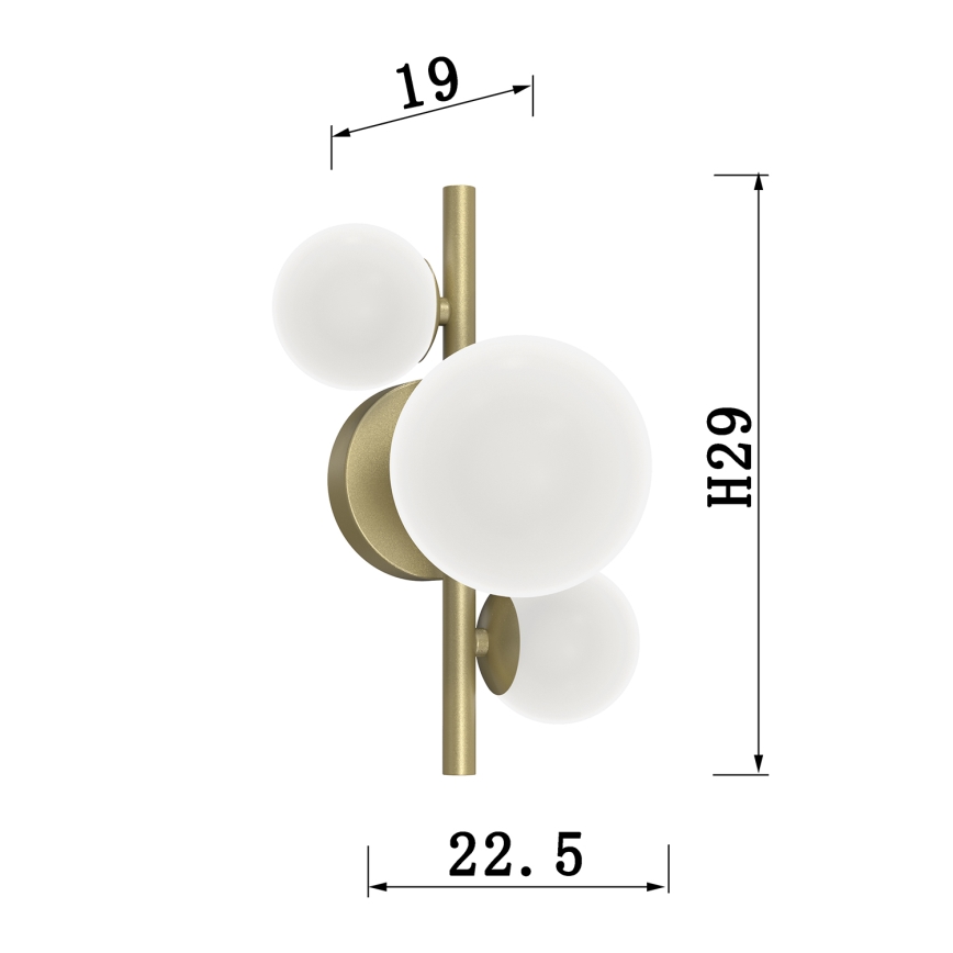 ONLI - Aplique PALOMA 3xG9/10W/230V dorado