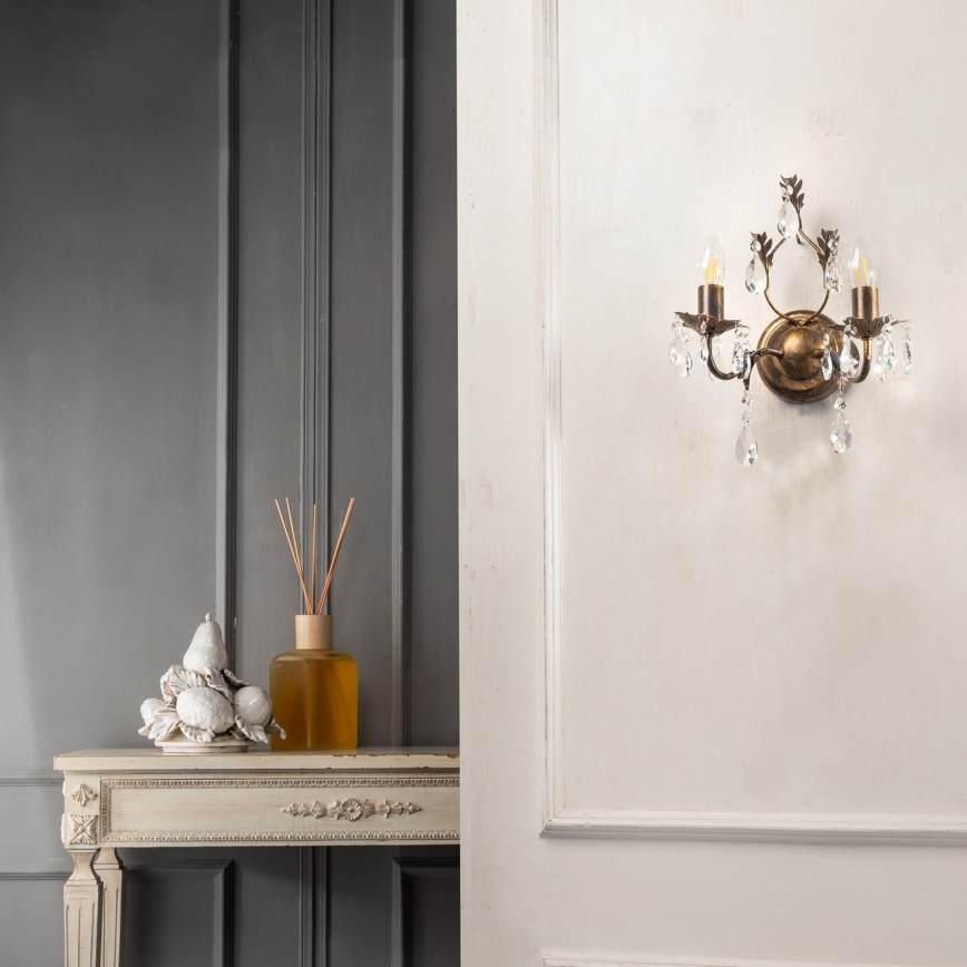 ONLI - Aplique TERESA 2xE14/6W/230V bronce