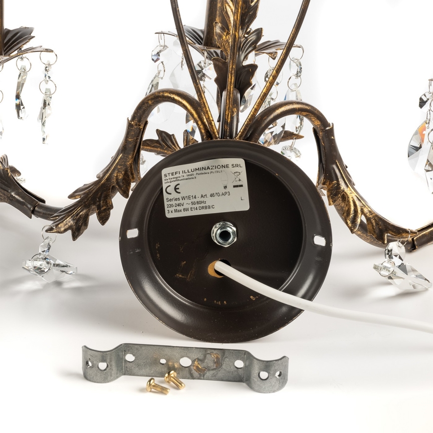 ONLI - Aplique TERESA 5xE14/6W/230V bronce