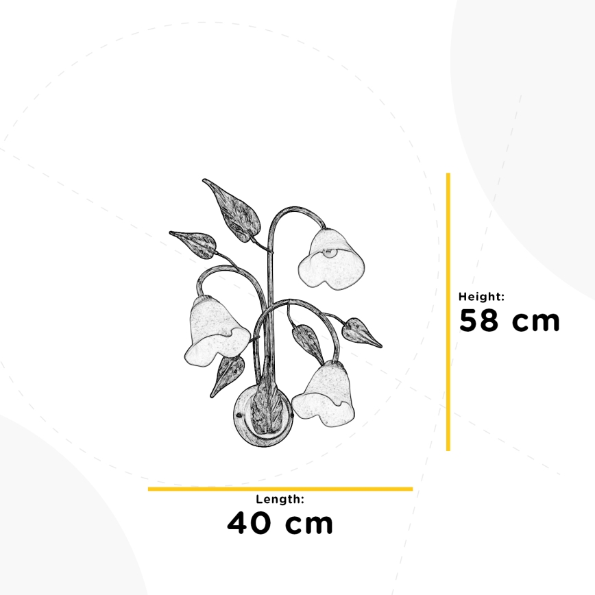 ONLI - Aplique VANDA 3xE14/6W/230V