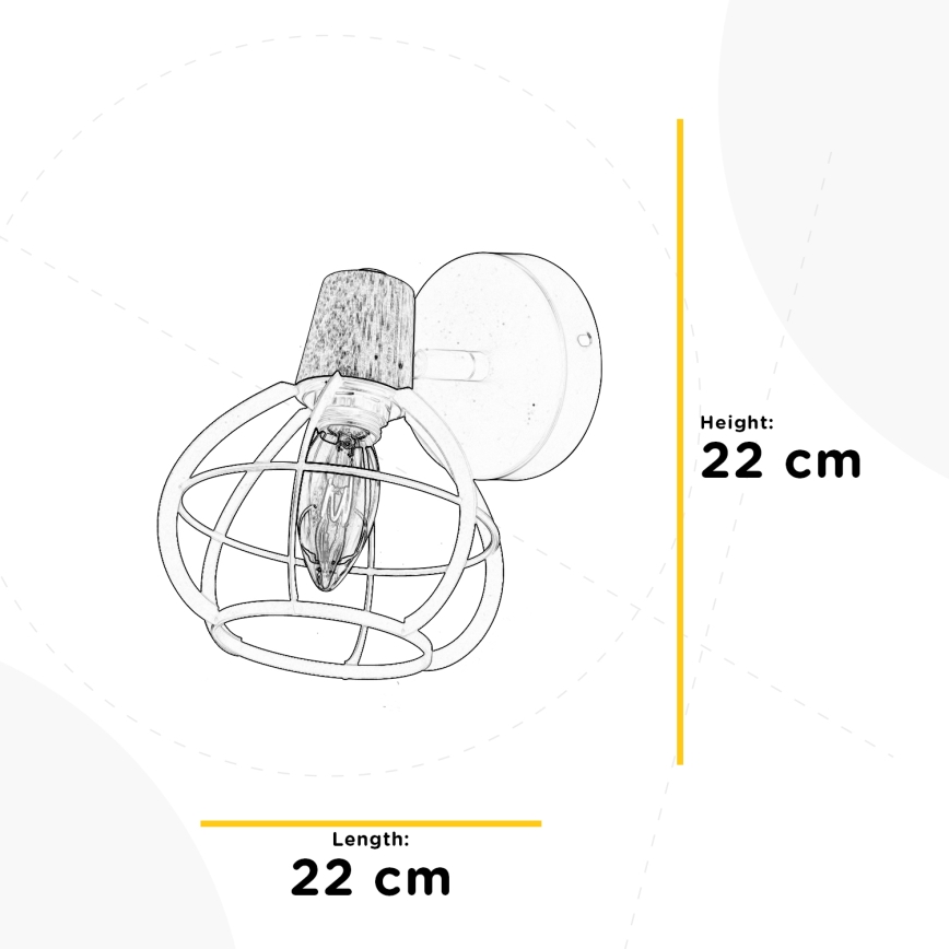 ONLI - Foco de pared GINGER 1xE14/6W/230V