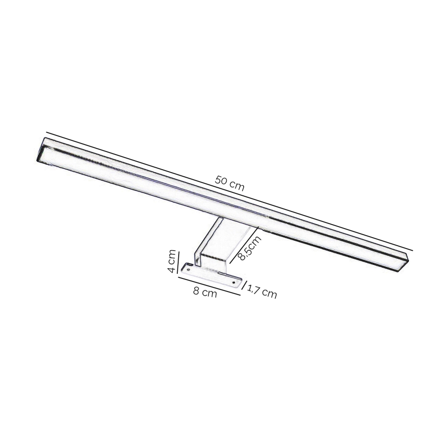 ONLI - Iluminación LED para espejos de baño NEMO LED/5,5W/230V 4000K 50 cm IP44 cromo mate