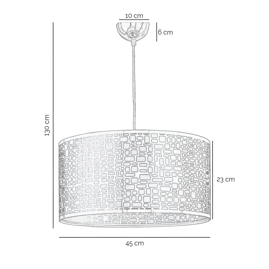 ONLI - Lámpara colgante BRUCE 1xE27/15W/230V diá. 45 cm cromo mate