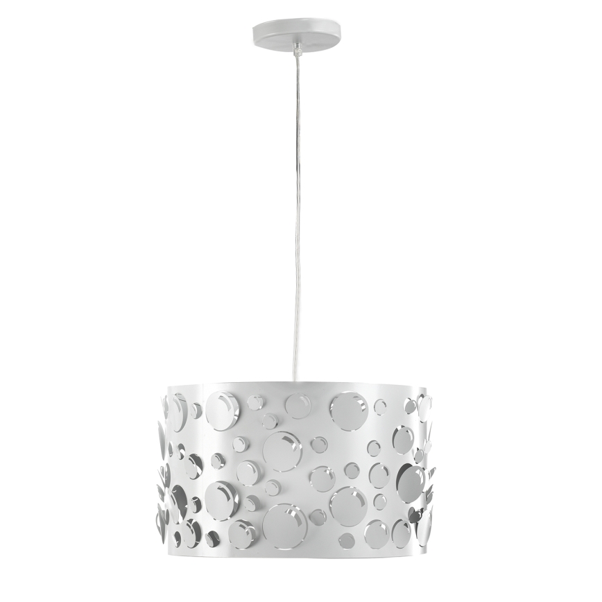 ONLI - Lámpara colgante con cable BOLLICINE 1xE27/15W/230V blanca