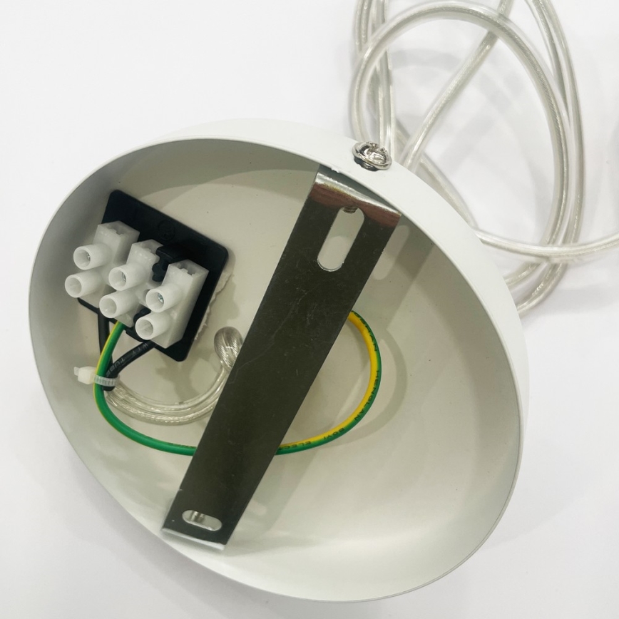 ONLI - Lámpara colgante con cable BOLLICINE 1xE27/15W/230V blanca