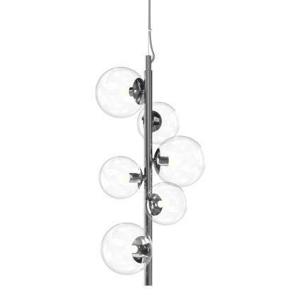 ONLI - Lámpara colgante con cable KIMBERLY 6xG9/6W/230V cromo brillante