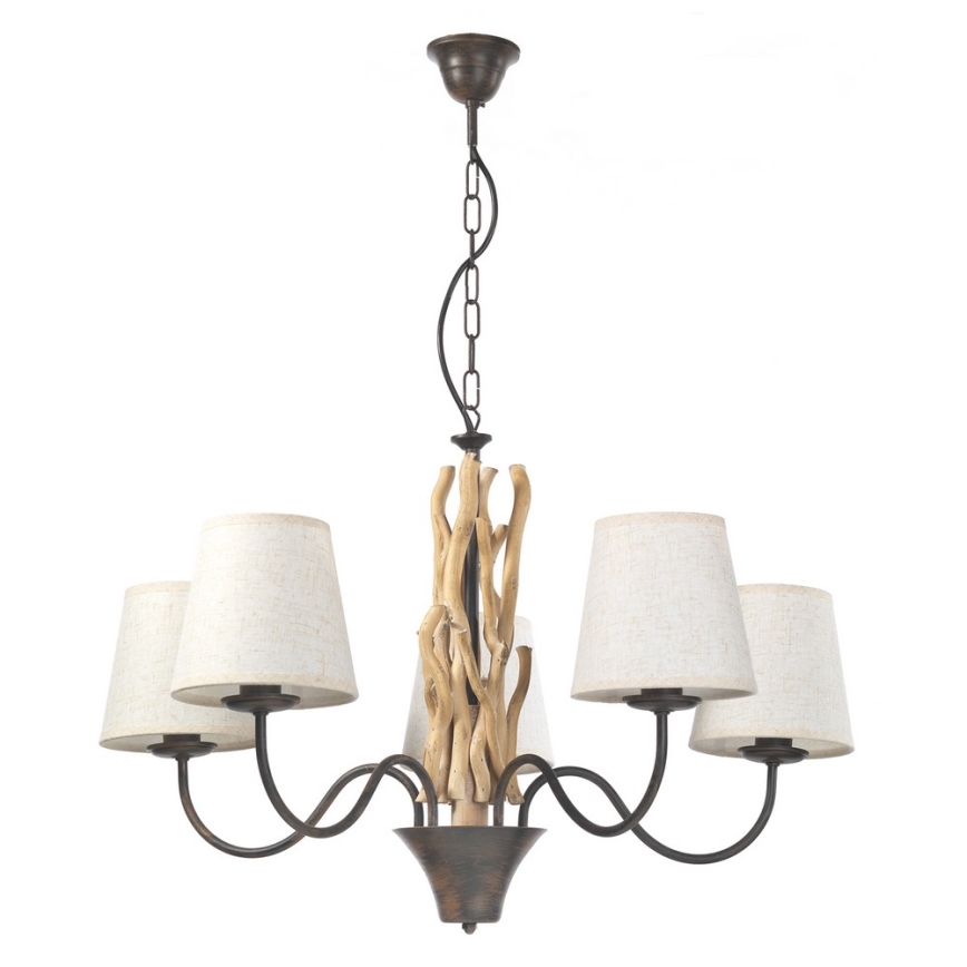 ONLI - Lámpara colgante con cadena AGAR 5xE14/6W/320V diá. 80 cm