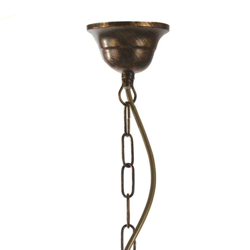 ONLI - Lámpara colgante con cadena CONTESSA 1xE27/22W/230V bronce