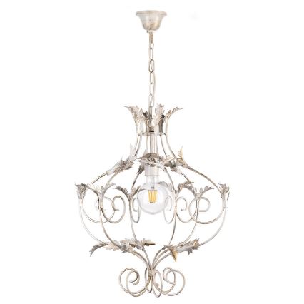 ONLI - Lámpara colgante con cadena CONTESSA 1xE27/22W/230V plata