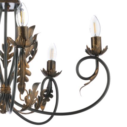 ONLI - Lámpara colgante con cadena GRETEL 5xE14/6W/230V