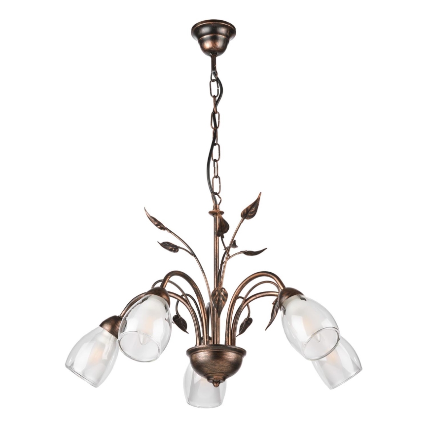 ONLI - Lámpara colgante con cadena LILIANA 5xE14/6W/230V