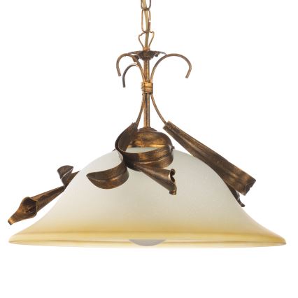 ONLI - Lámpara colgante con cadena LUCREZIA 1xE27/22W/230V bronce