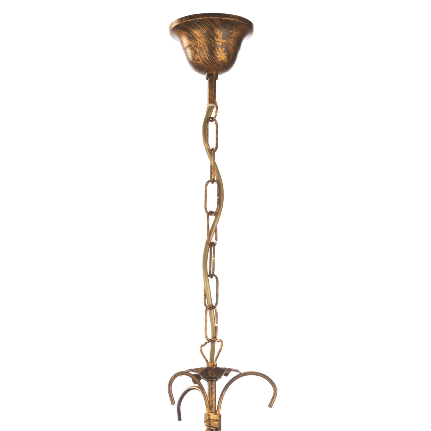 ONLI - Lámpara colgante con cadena LUCREZIA 1xE27/22W/230V bronce
