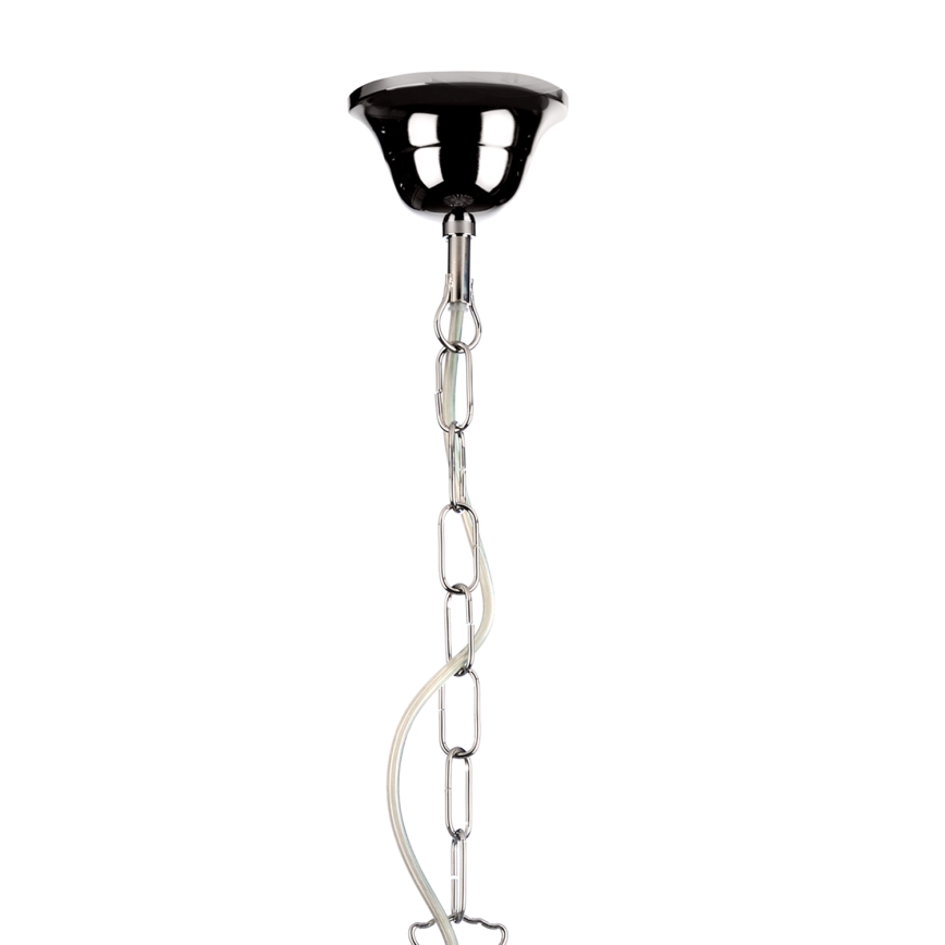 ONLI - Lámpara colgante con cadena PIOGGIA 1xE27/22W/230V cromo brillante