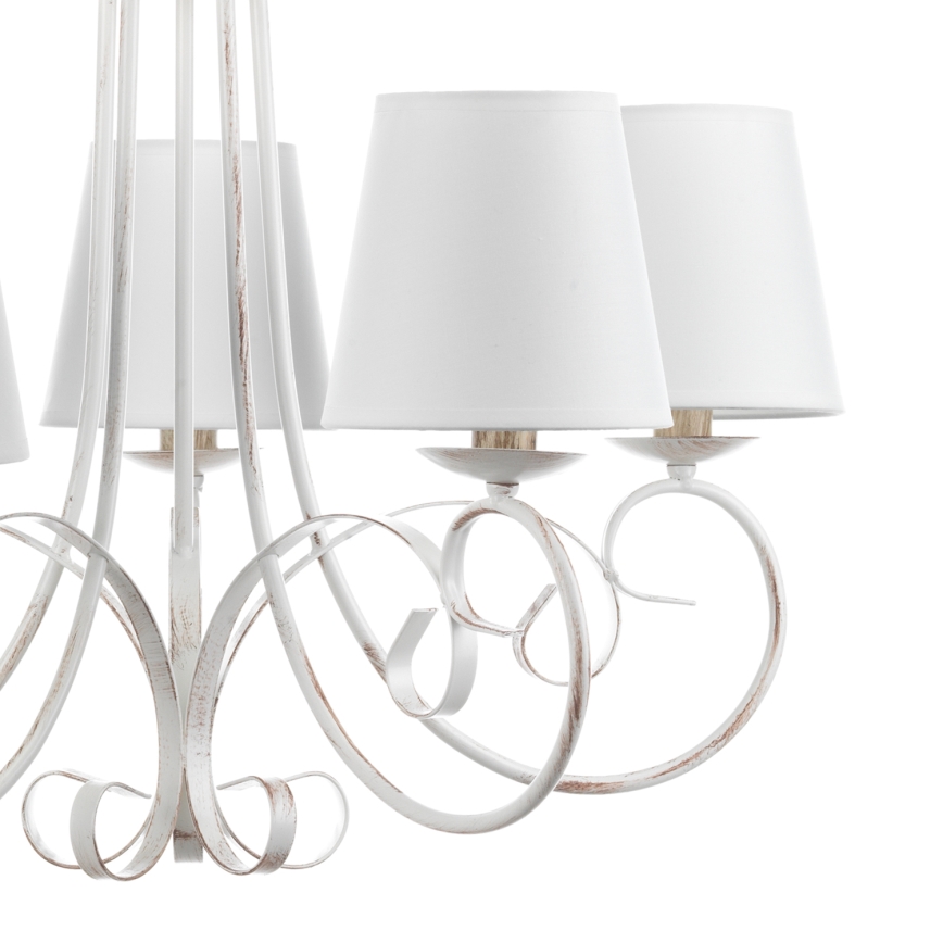 ONLI - Lámpara colgante con cadena POMPEI 5xE14/6W/320V blanco
