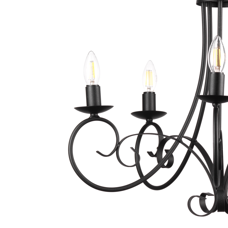 ONLI - Lámpara colgante con cadena POMPEI 5xE14/6W/320V negro