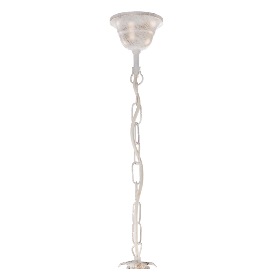 ONLI - Lámpara colgante con cadena TERESA 5xE14/6W/230V blanco