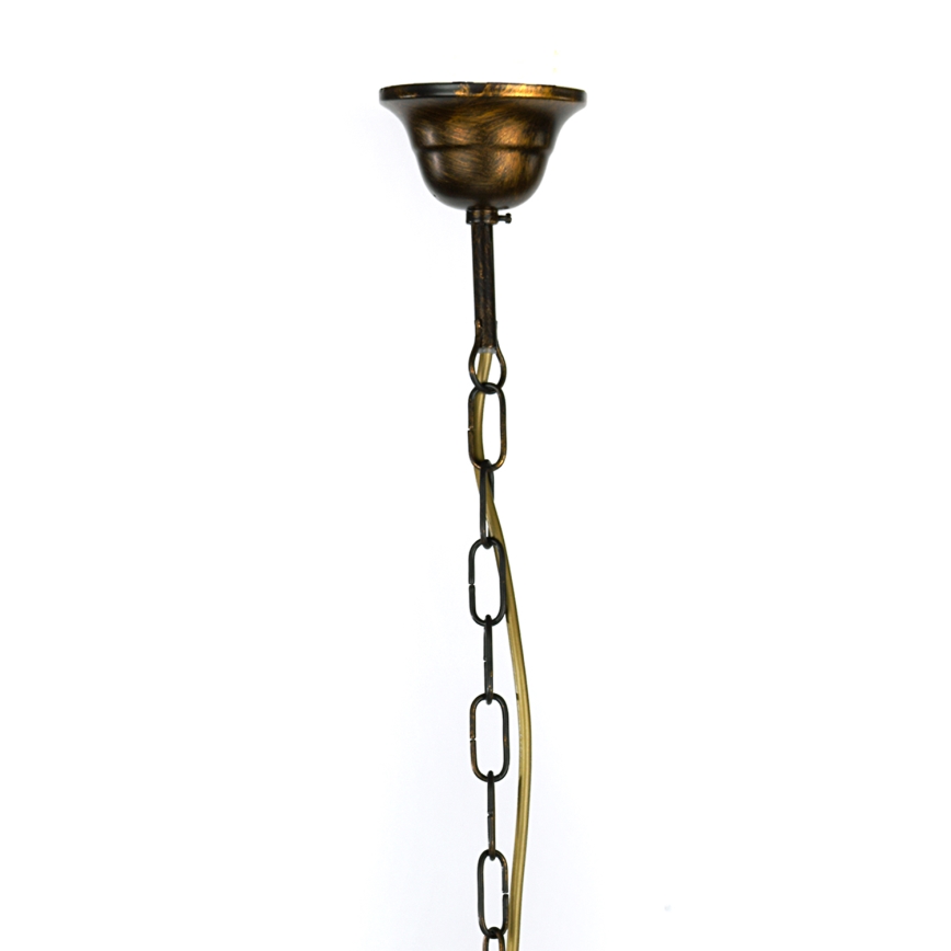 ONLI - Lámpara colgante con cadena TERESA 5xE14/6W/230V bronce