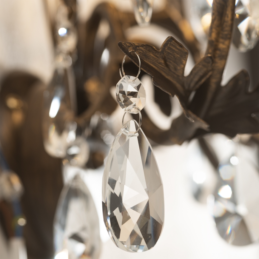 ONLI - Lámpara colgante con cadena TERESA 5xE14/6W/230V bronce