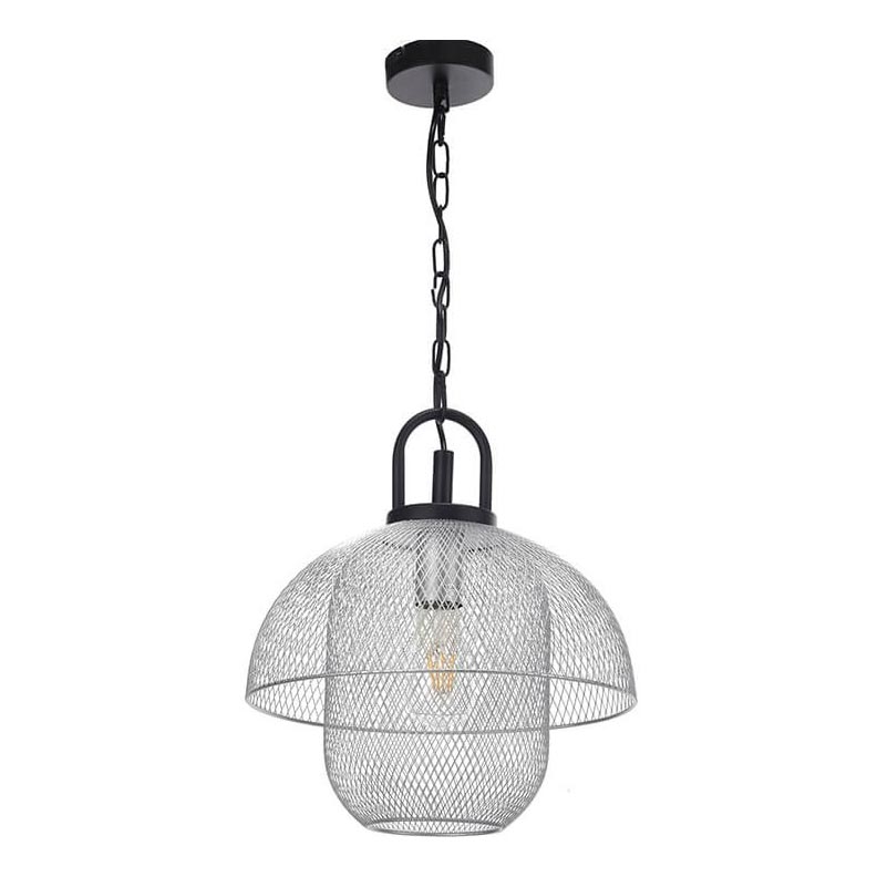 ONLI - Lámpara colgante con cadena ZAIR 1xE27/22W/230V negro/plata