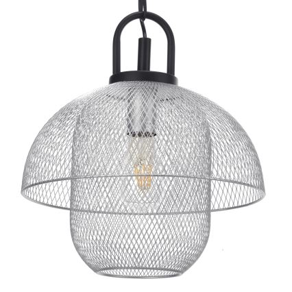 ONLI - Lámpara colgante con cadena ZAIR 1xE27/22W/230V negro/plata