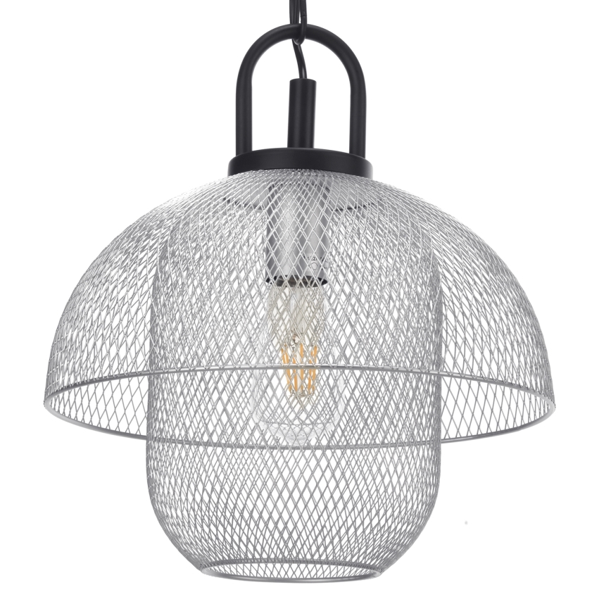 ONLI - Lámpara colgante con cadena ZAIR 1xE27/22W/230V negro/plata