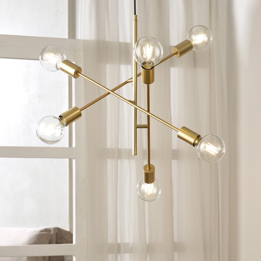 ONLI - Lámpara colgante CROSS 6xE27/22W/230V