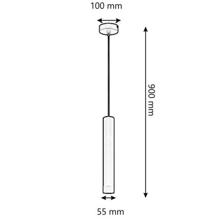ONLI - Lámpara colgante DORA 1xE27/15W/230V negro