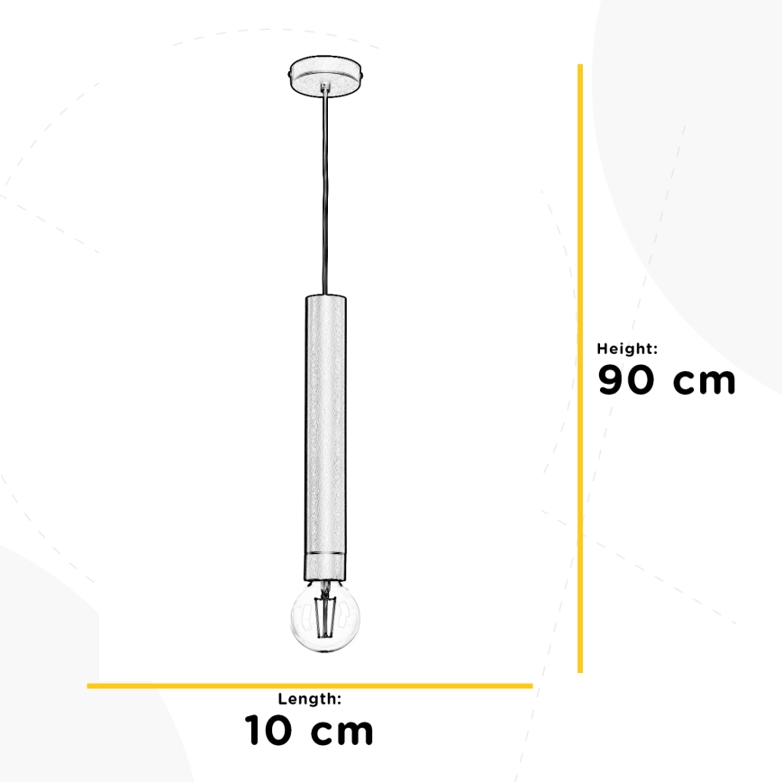 ONLI - Lámpara colgante DORA 1xE27/15W/230V negro