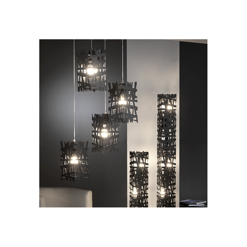 ONLI - Lámpara colgante FORESTA 1xE27/15W/230V negro