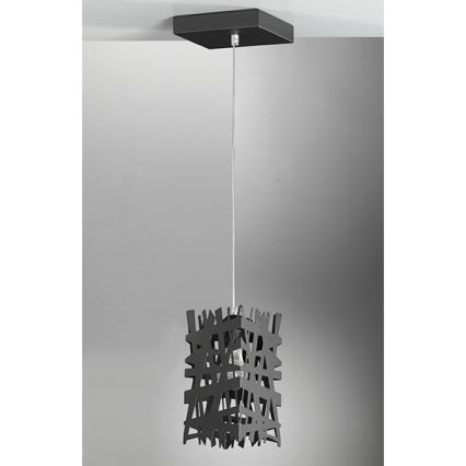 ONLI - Lámpara colgante FORESTA 1xE27/15W/230V negro