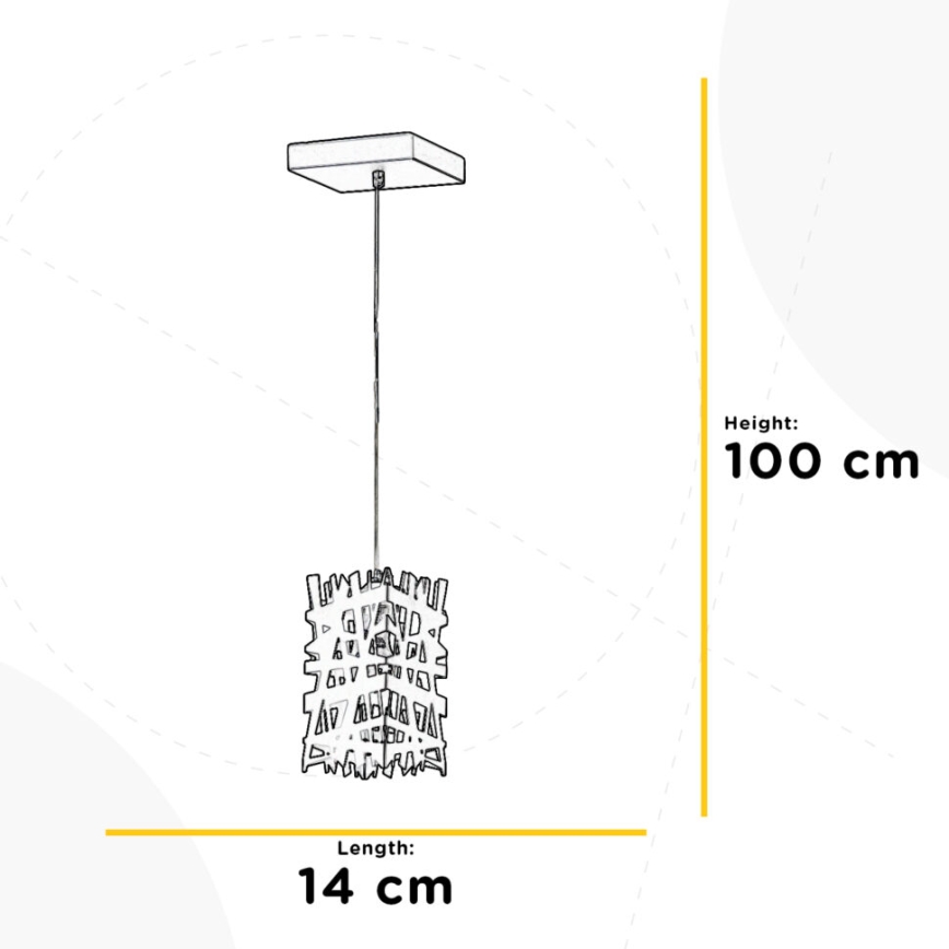 ONLI - Lámpara colgante FORESTA 1xE27/15W/230V negro