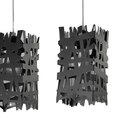 ONLI - Lámpara colgante FORESTA 3xE27/15W/230V negro