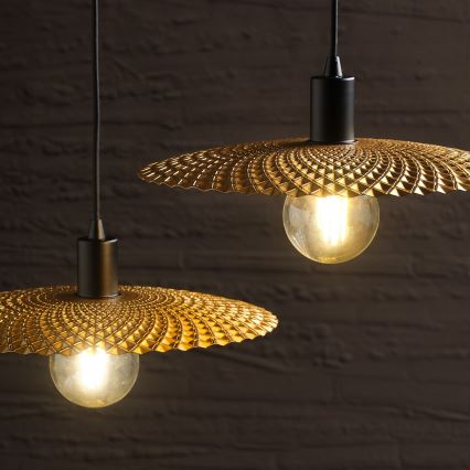 ONLI - Lámpara colgante GOLDEN 1xE27/22W/230V dorado/negro