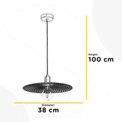 ONLI - Lámpara colgante GOLDEN 1xE27/22W/230V dorado/negro
