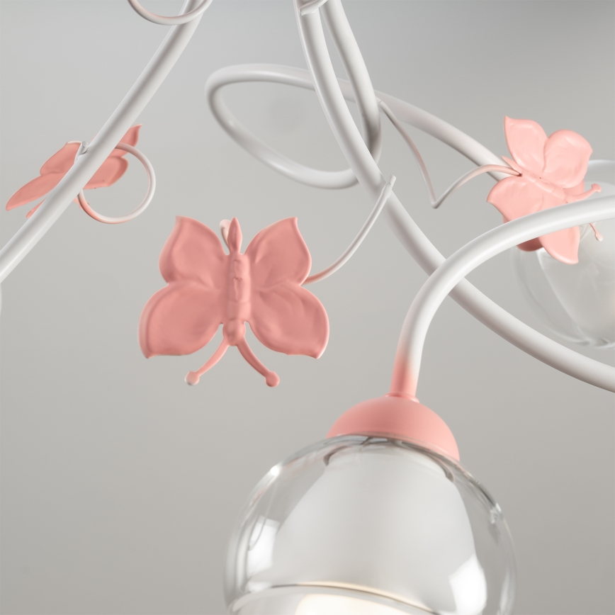 ONLI - Lámpara colgante infantil BUTTERFLY 3xE14/6W/230V