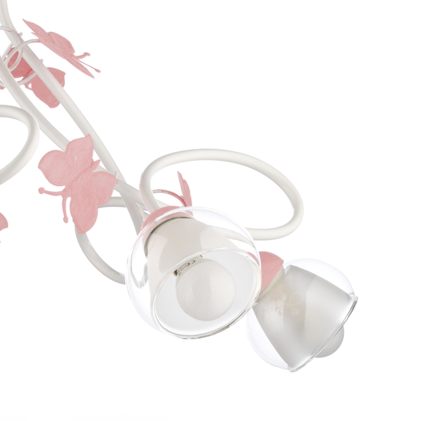 ONLI - Lámpara colgante infantil BUTTERFLY 5xE14/6W/230V