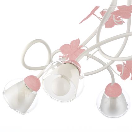 ONLI - Lámpara colgante infantil BUTTERFLY 5xE14/6W/230V