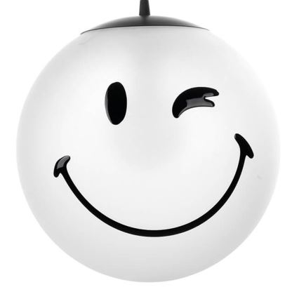 ONLI - Lámpara colgante infantil con cable SMILEY 1xE27/15W/230V blanca
