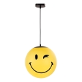 ONLI - Lámpara colgante infantil SMILEY 1xE27/15W/230V color amarillo