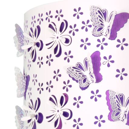 ONLI - Lámpara colgante infantil TITILLA 1xE27/22W/230V morada/blanco