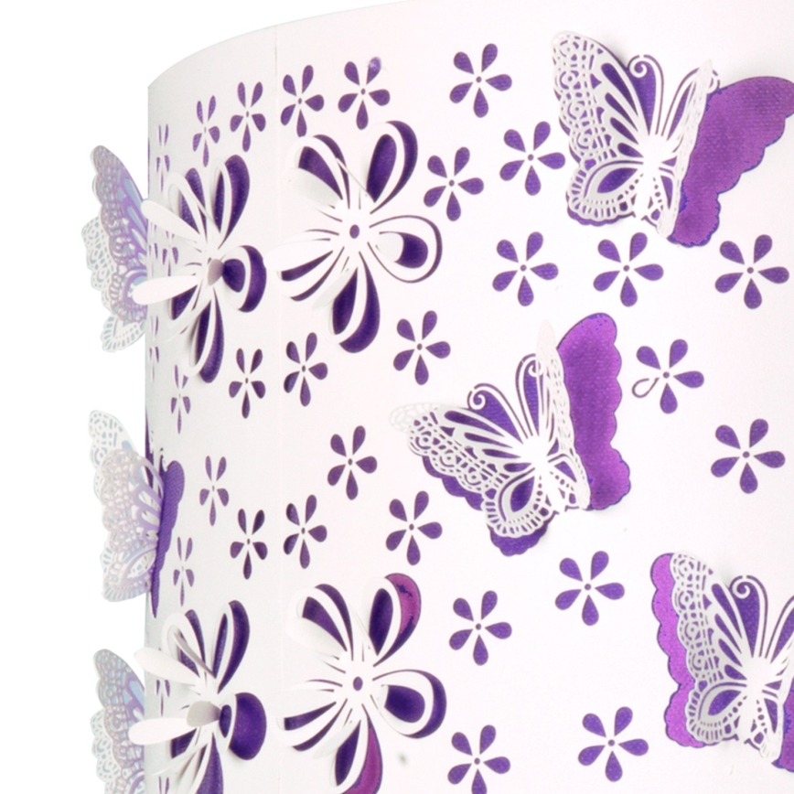 ONLI - Lámpara colgante infantil TITILLA 1xE27/22W/230V morada/blanco