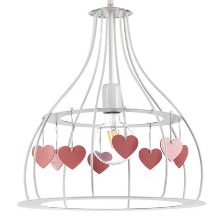 ONLI - Lámpara colgante infantil TITTA 1xE27/22W/230V rosa