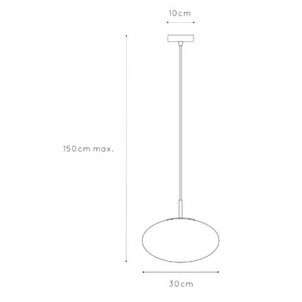 ONLI - Lámpara colgante JANET 1xE27/6W/230V diá. 30 cm