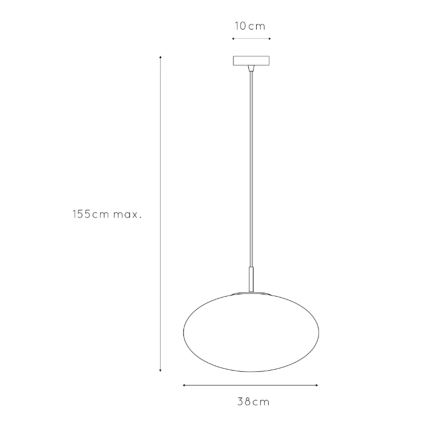 ONLI - Lámpara colgante JANET 1xE27/6W/230V diá. 38 cm