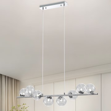 ONLI - Lámpara colgante KIMBERLY con cable 8xG9/6W/230V cromo brillante