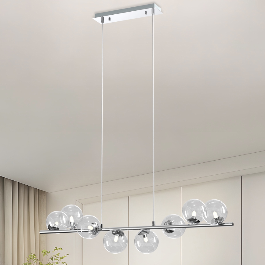 ONLI - Lámpara colgante KIMBERLY con cable 8xG9/6W/230V cromo brillante